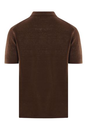 Polo leggera in lino marrone ROBERTO COLLINA | RB2002408